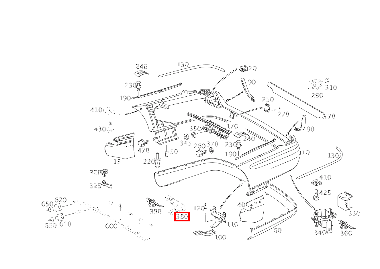 Antenne Außenbetätigung links E 63 AMG T-Modell 211