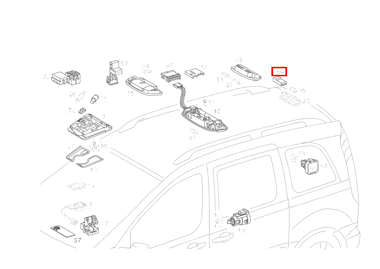 ISOLIERHUELSE DECKENLEUCHTE HINTEN E15/3.2 Vaneo 1.6 TREND 414 ISOLIERHUELSE DECKENLEUCHTE HINTEN E15/3.2 Vaneo 1.6 TREND 414