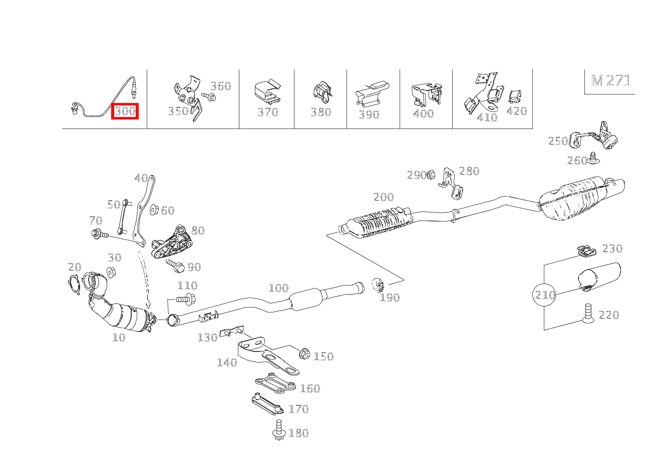 Lambdasonde REGELSONDE VOR KATALYSATOR E200CGI BE CA 207