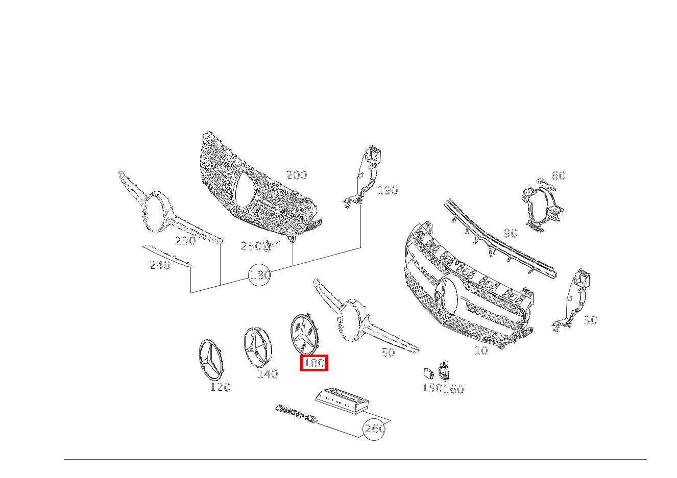 Grundplatte Mercedesstern A 220 4MATIC Limousine 176 Grundplatte Mercedesstern A 220 4MATIC Limousine 176