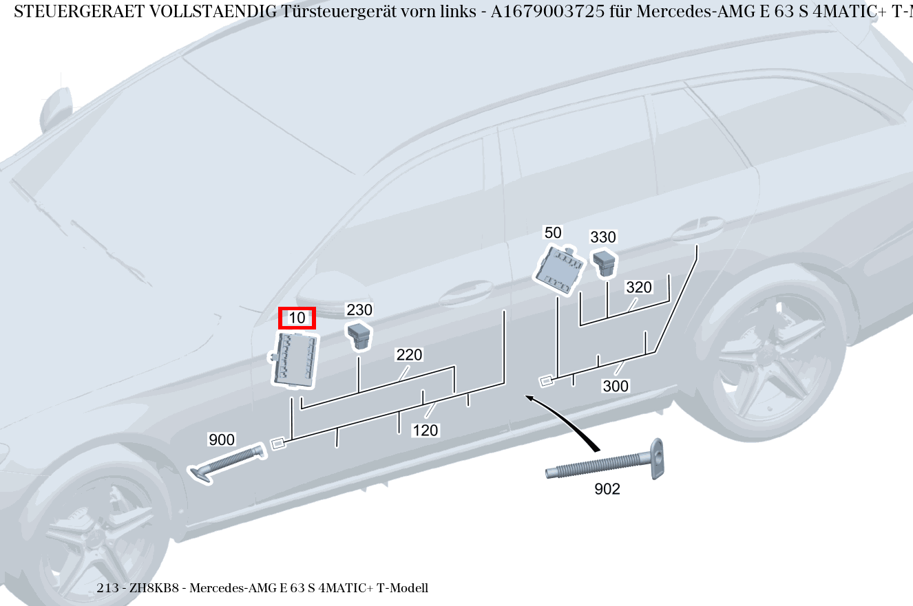 Steuergerät vollständig Türsteuergerät vorn links Mercedes-AMG E 63 S 4MATIC+ T-Modell 213