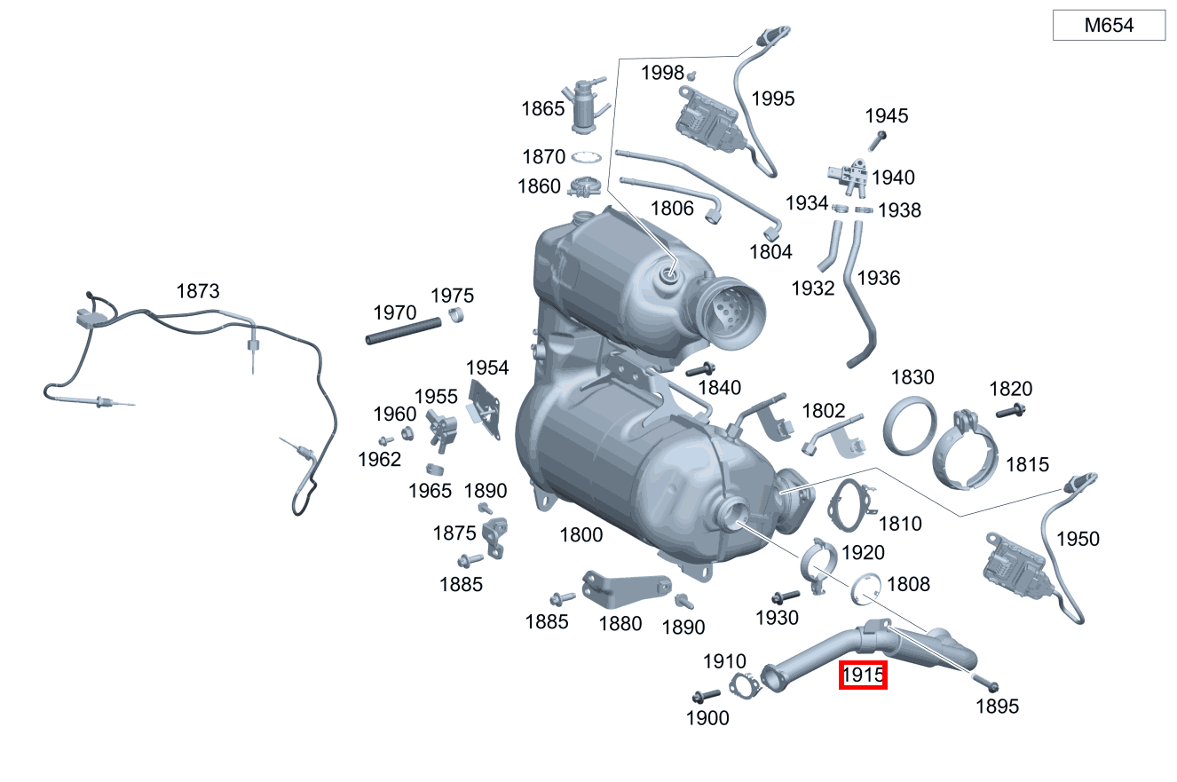 Abgasrückführleitung An Abgasrückführeinheit GLA 220 d 4MATIC 247 Abgasrückführleitung An Abgasrückführeinheit GLA 220 d 4MATIC 247
