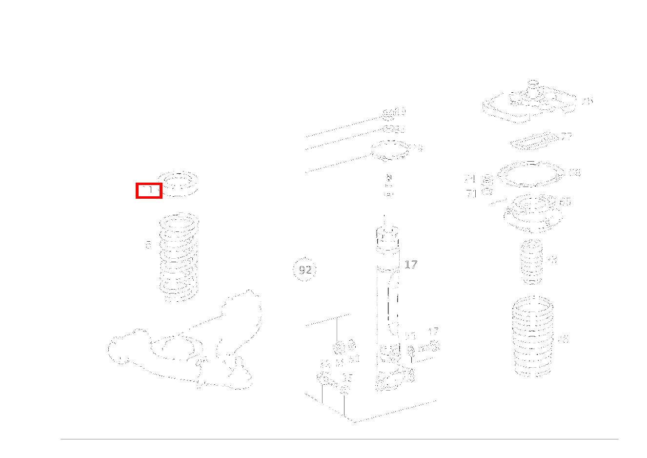 Schraubenfederbeilage BEI ROT GEKENNZEICHNETER FEDER 2 (13 MM) E 63 AMG Cabrio 124