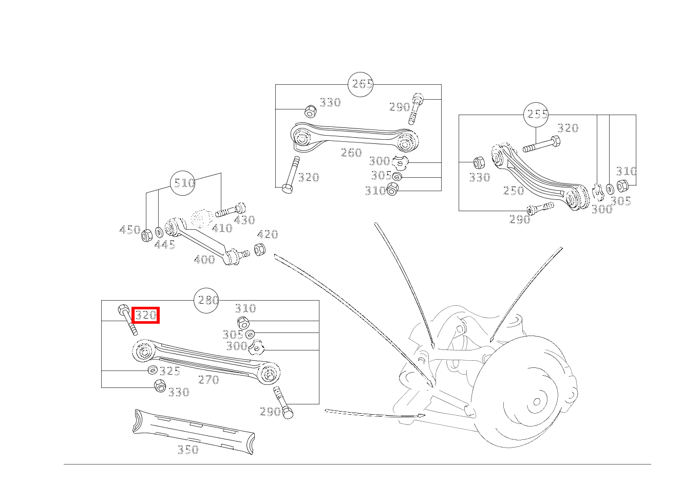 ZYLINDERSCHRAUBE SCHUBSTREBE/STURZSTREBE/ZUGSTREBE AN HINTERACHSTRAEGER; M12X1.5X60 SLK 55 AMG Roadster 171