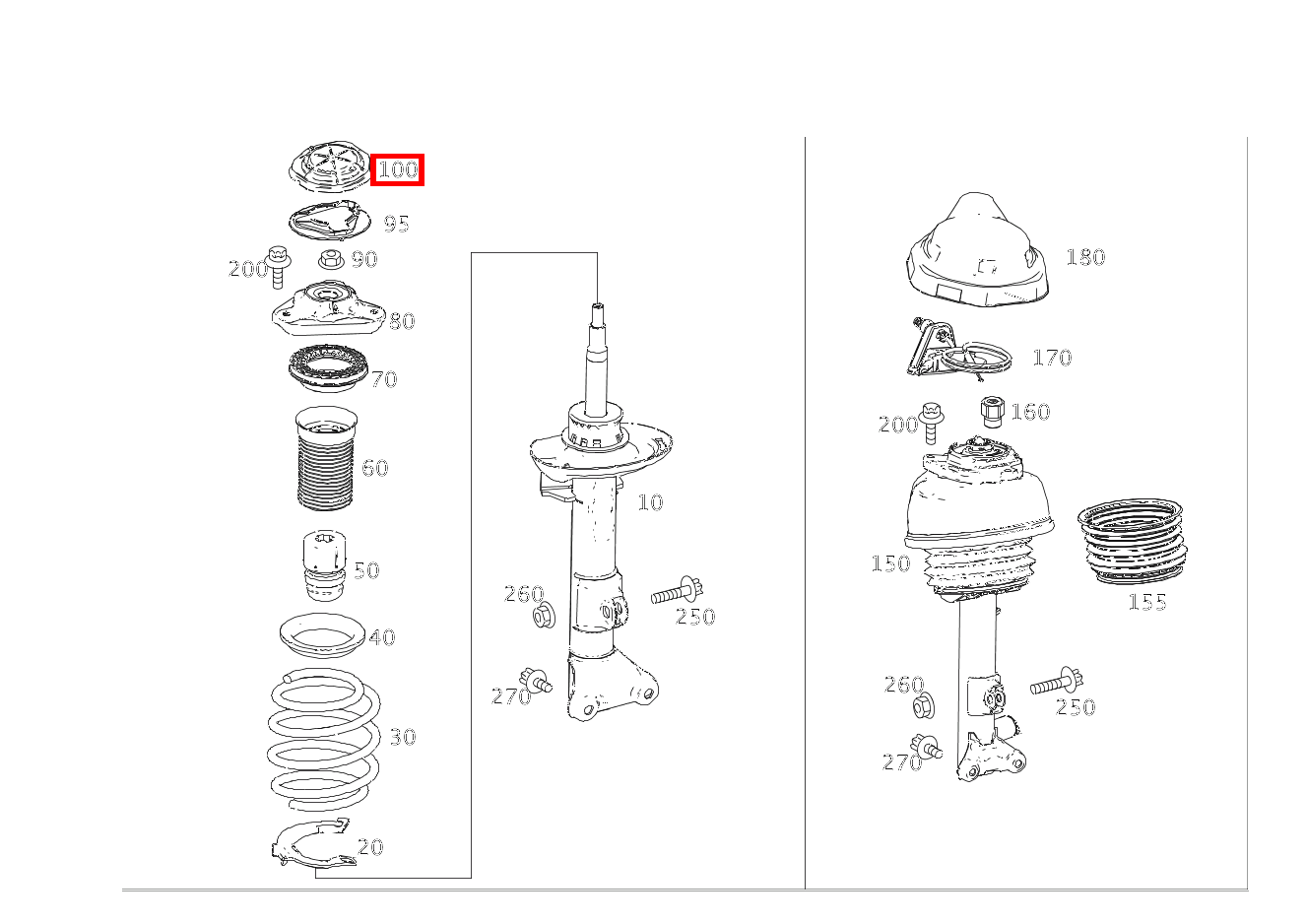 Staubschutzkappe AUF FEDERDOM CLS 250 Shooting Brake BlueTEC 4MATIC 218
