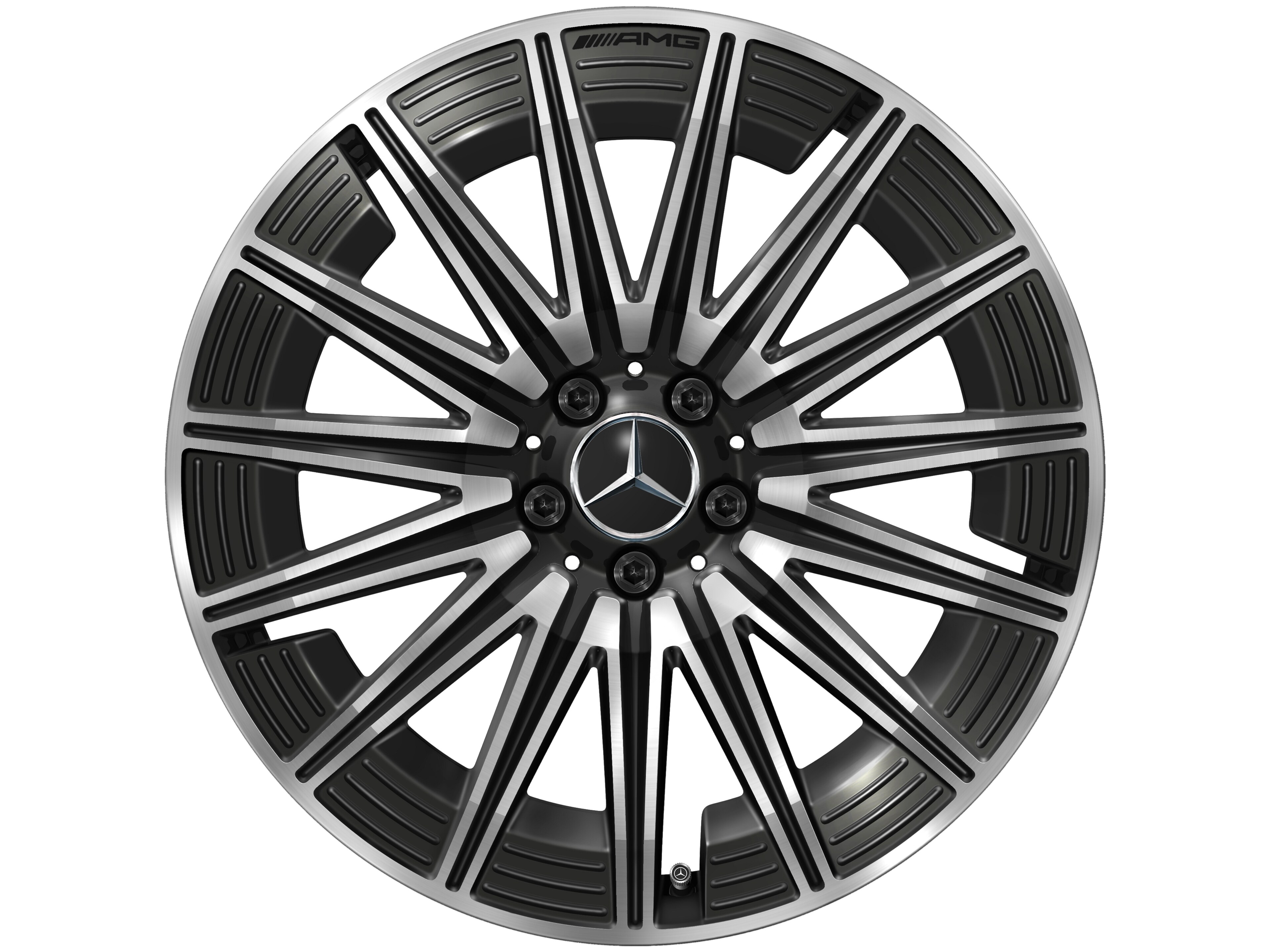 20 Zoll AMG Vielspeichen-Rad schwarz glanzgedreht-Felge HA für A236, C236