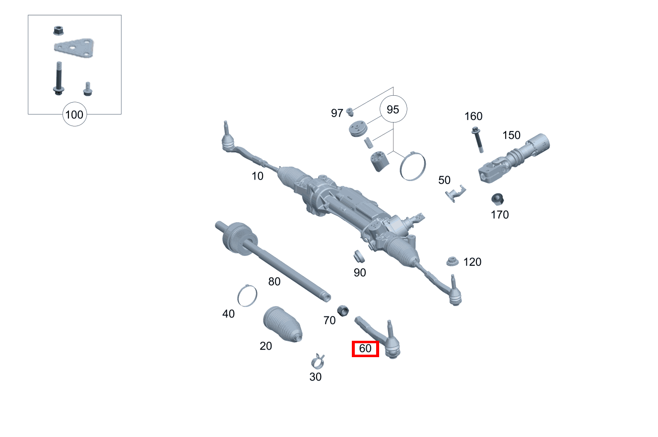Spurstange Außen links E 200 T-Modell 213 Spurstange Außen links E 200 T-Modell 213