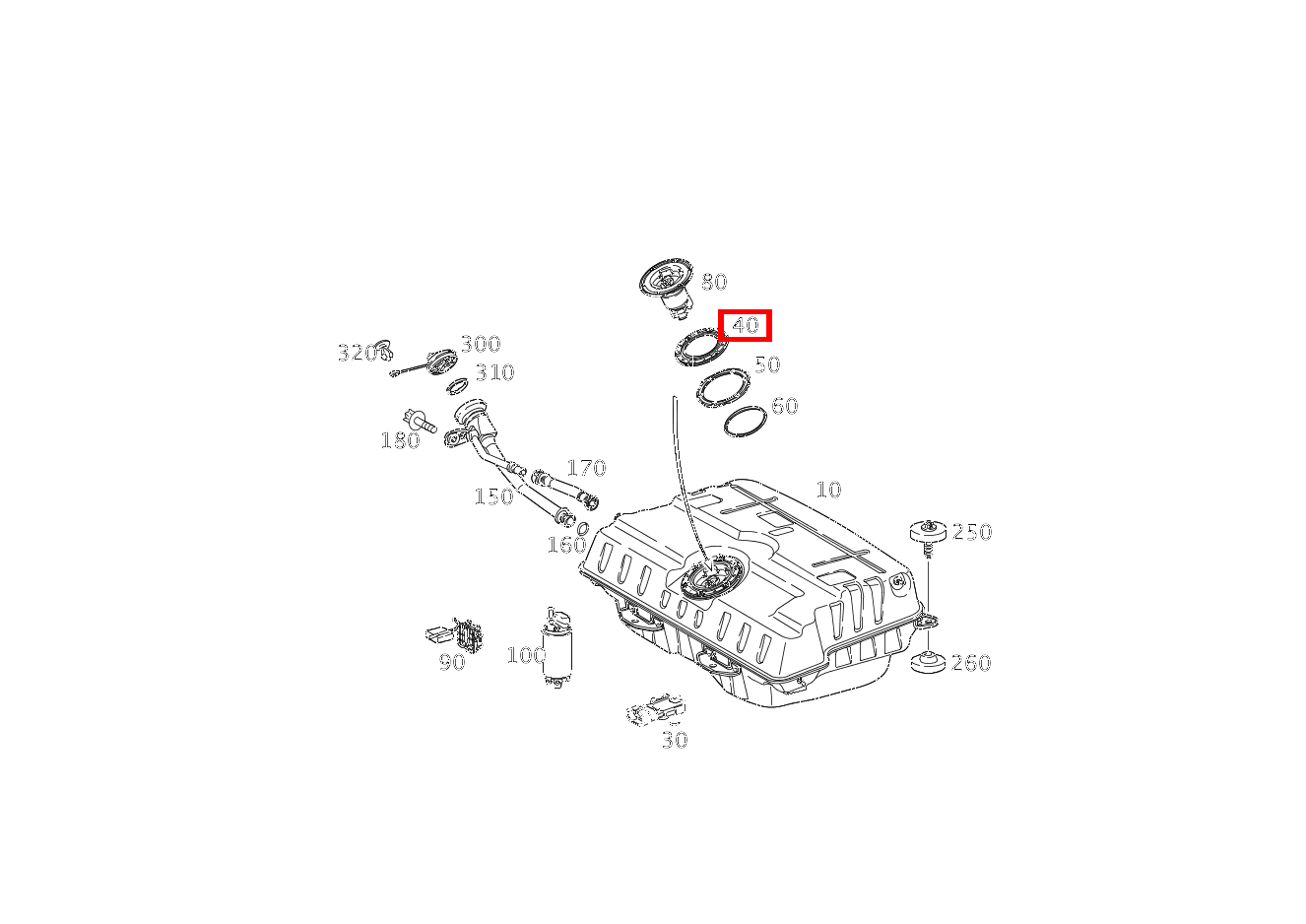 ZWISCHENRING KRAFTSTOFFFILTER AN TANK SLS AMG GT Roadster Final Edition 197 ZWISCHENRING KRAFTSTOFFFILTER AN TANK SLS AMG GT Roadster Final Edition 197