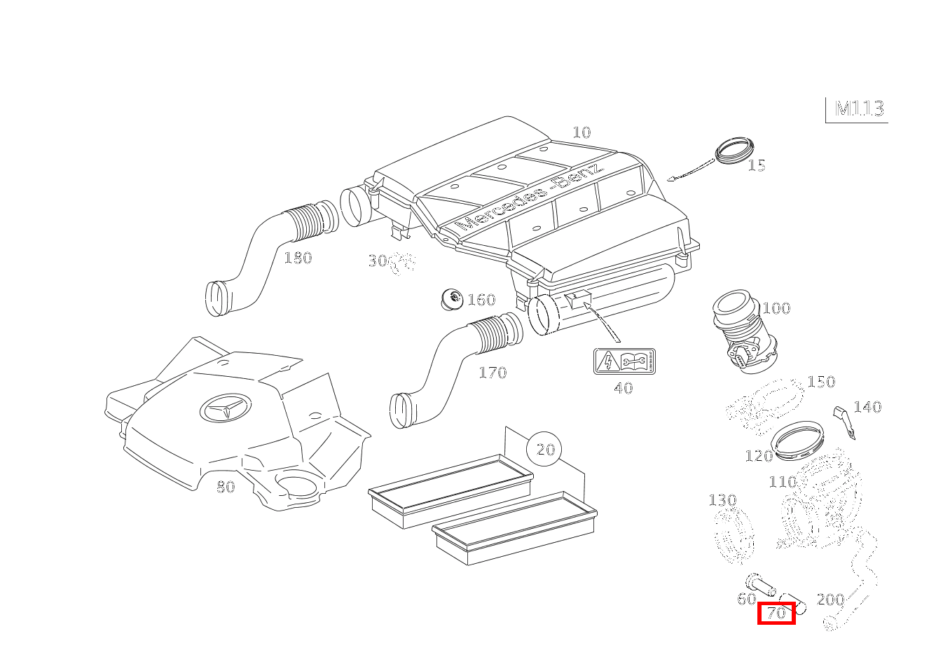Schutzkappe AN SAUGROHR ML 500 Off-Roader 164