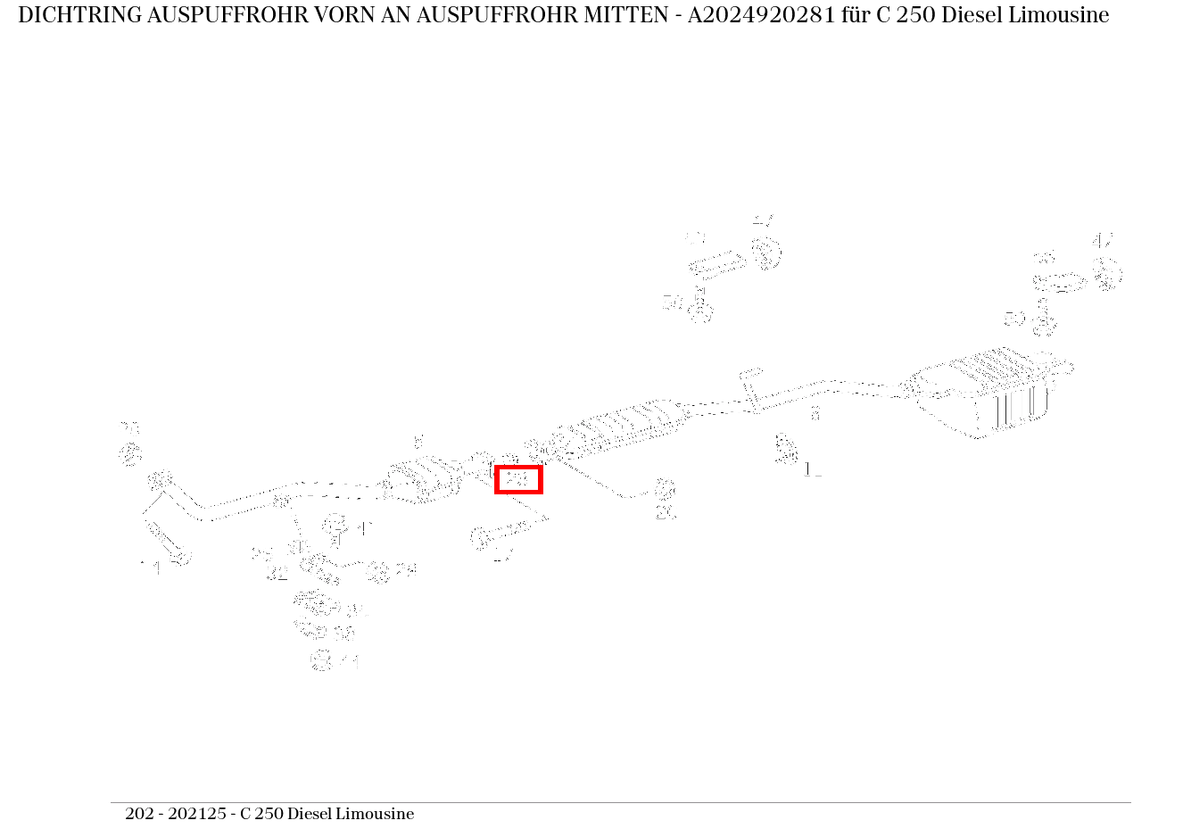 Dichtring AUSPUFFROHR VORN AN AUSPUFFROHR MITTEN C 250 Diesel Limousine 202 Dichtring AUSPUFFROHR VORN AN AUSPUFFROHR MITTEN C 250 Diesel Limousine 202