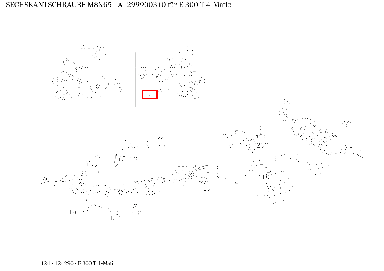 Sechskantschraube M8X65 E 300 T 4-Matic 124