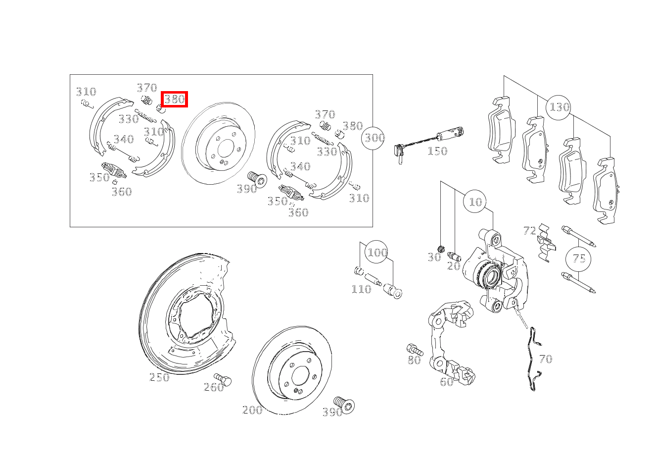 STUETZBUCHSE BREMSBACKENNACHSTELLUNG E 350 4MATIC Limousine BCA 212 STUETZBUCHSE BREMSBACKENNACHSTELLUNG E 350 4MATIC Limousine BCA 212