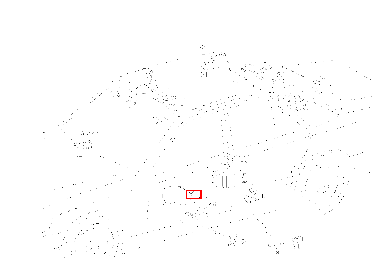 Schutzschlauch LEITUNGSSATZ DURCH FONDTUERINNENBLECH E 500 Limousine 124