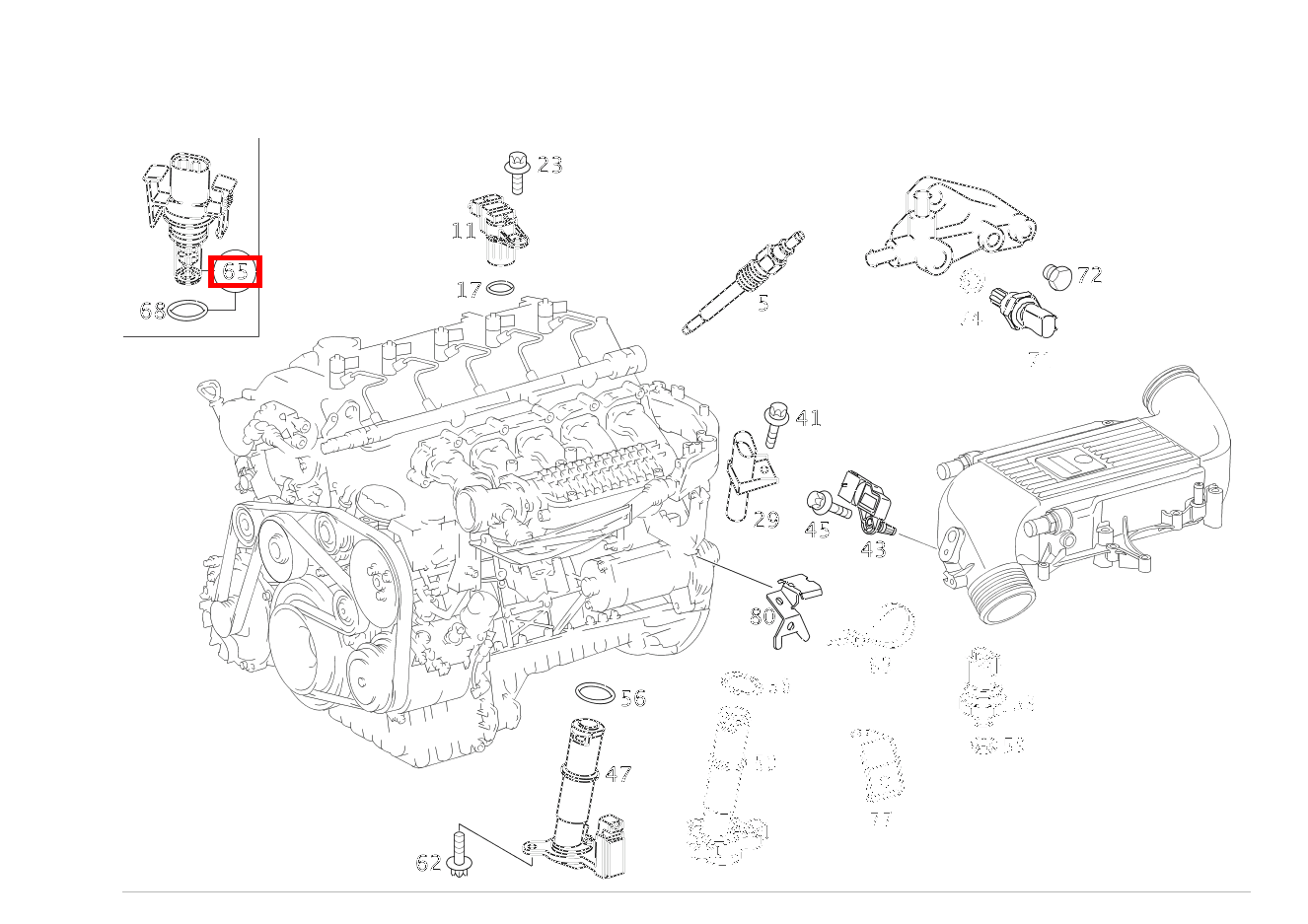 Temperatursensor TEMPERATURFUEHLER ANSAUGLUFT 416 4X2 3550 460