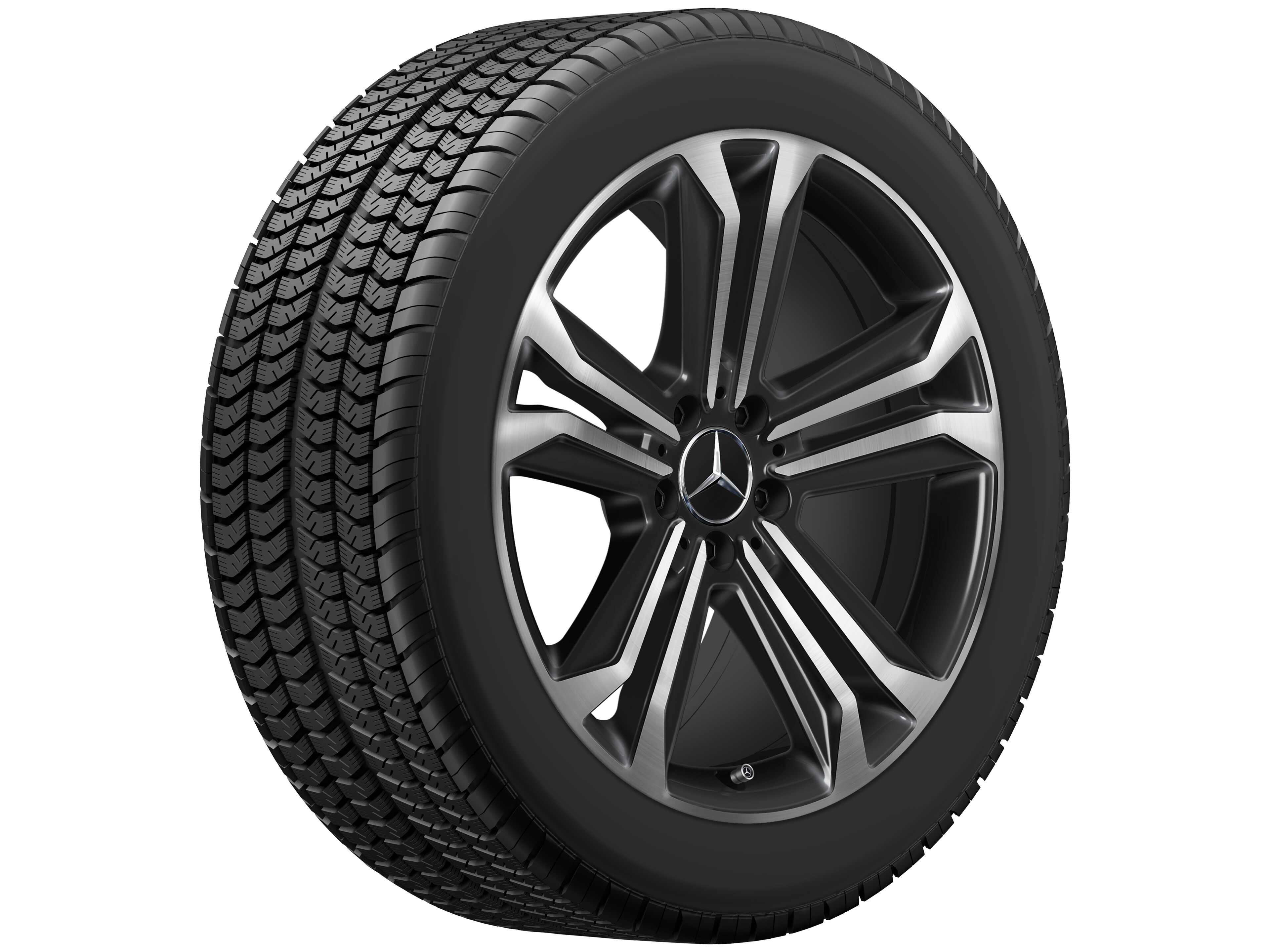 Mercedes-Benz - 5-Doppelspeichen-Rad, 48,3 cm (19 Zoll), glanzgedr 5-Doppelspeichen-Rad, 48,3 cm (19 Zoll), glanzgedr