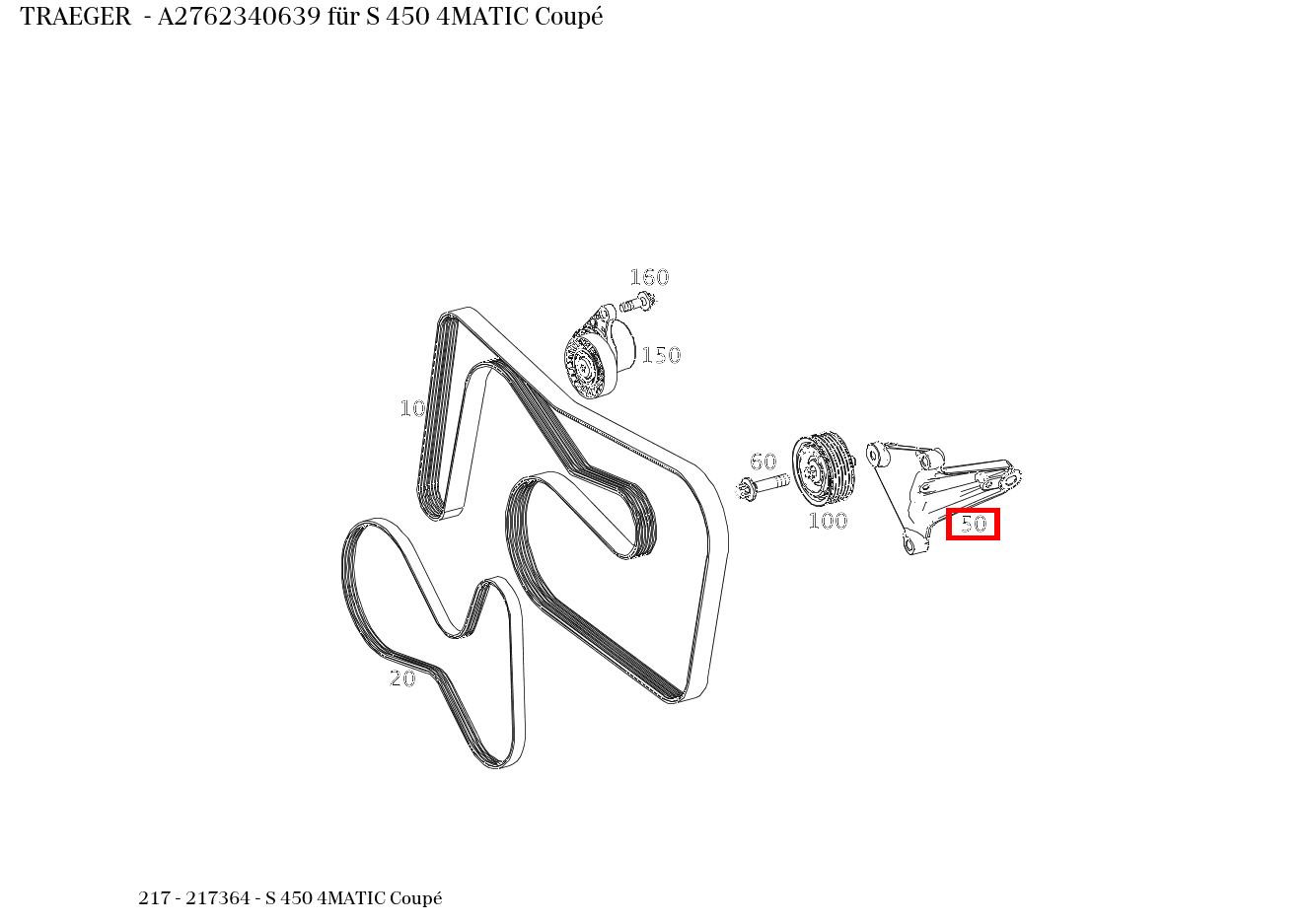 Träger S 450 4MATIC Coupé 217 Träger S 450 4MATIC Coupé 217