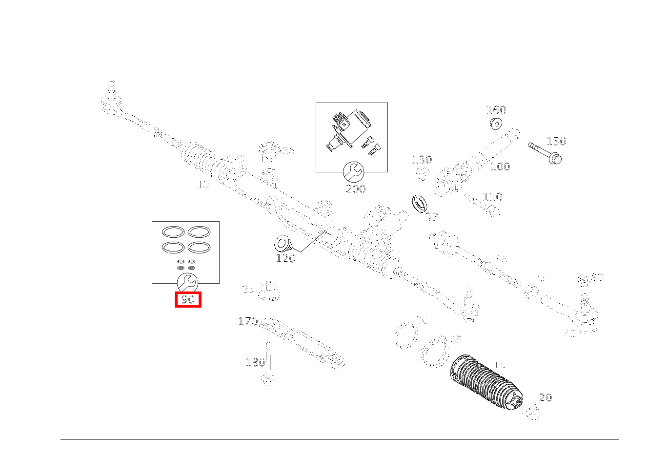 DICHT.SATZ LENKGETRIEBE DICHTRING, STEUERLEITUNGEN CLK 63 AMG Cabriolet 209 DICHT.SATZ LENKGETRIEBE DICHTRING, STEUERLEITUNGEN CLK 63 AMG Cabriolet 209
