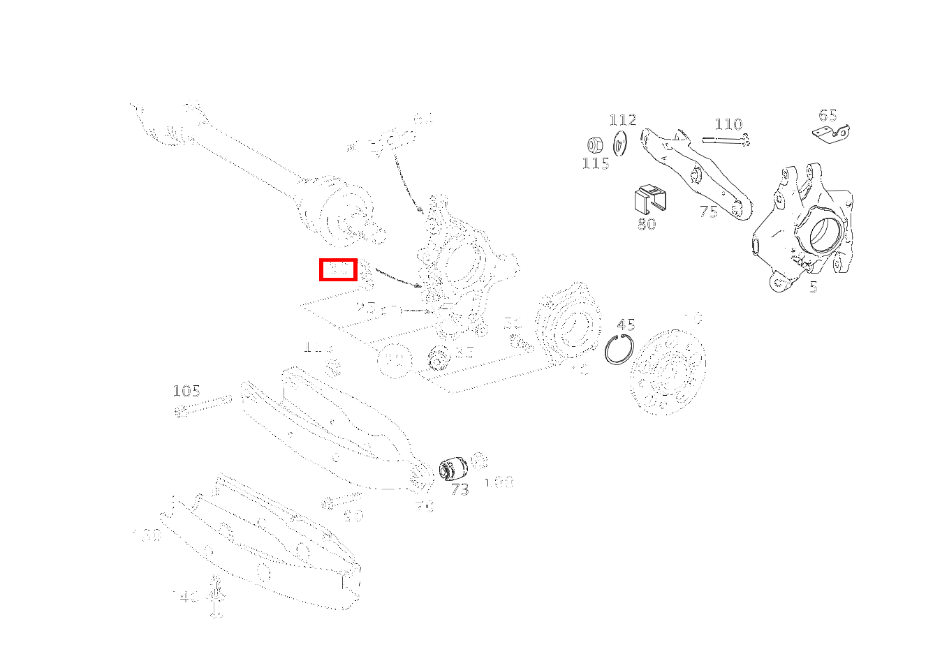 Verschlusskappe FUER BREMSENSTATOR SL500 230 Verschlusskappe FUER BREMSENSTATOR SL500 230