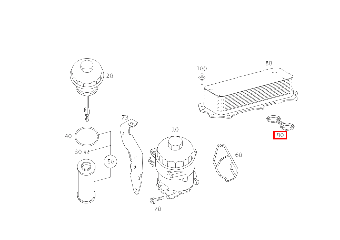 FORMDICHTUNG Ölkühler an Zylinderkurbelgehäuse E 420 CDI Limousine 211 FORMDICHTUNG Ölkühler an Zylinderkurbelgehäuse E 420 CDI Limousine 211
