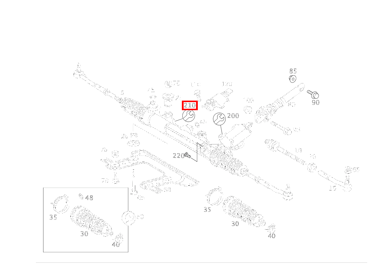 REP.SATZ LENKUNG FUER OELLEITUNG KURZ, MIT O-RINGEN CL 65 AMG Coupé 215 REP.SATZ LENKUNG FUER OELLEITUNG KURZ, MIT O-RINGEN CL 65 AMG Coupé 215