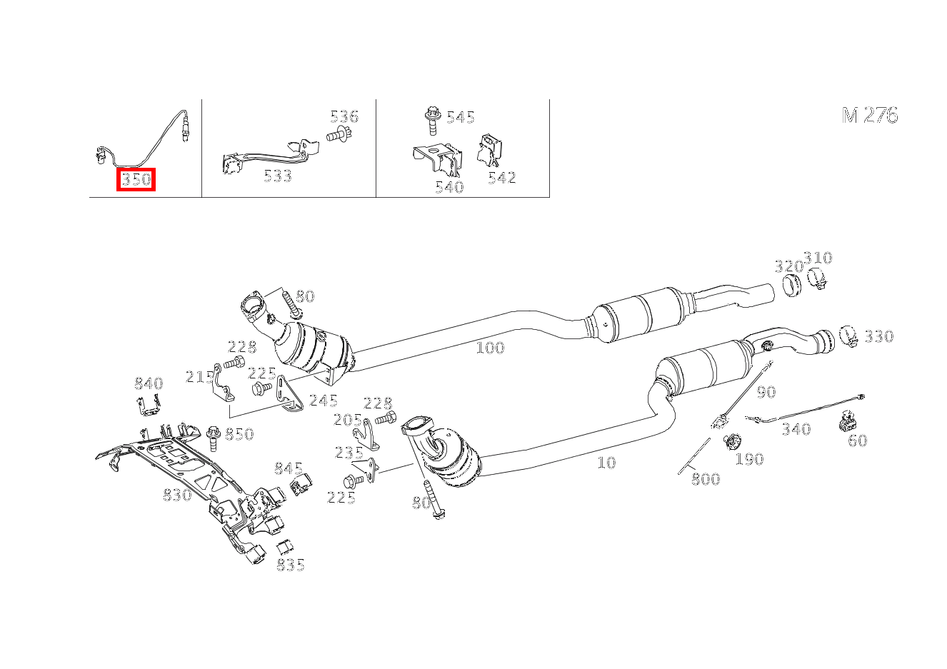 Lambdasonde Regelsonde rechts vor Katalysator E350 4M C 207 Lambdasonde Regelsonde rechts vor Katalysator E350 4M C 207
