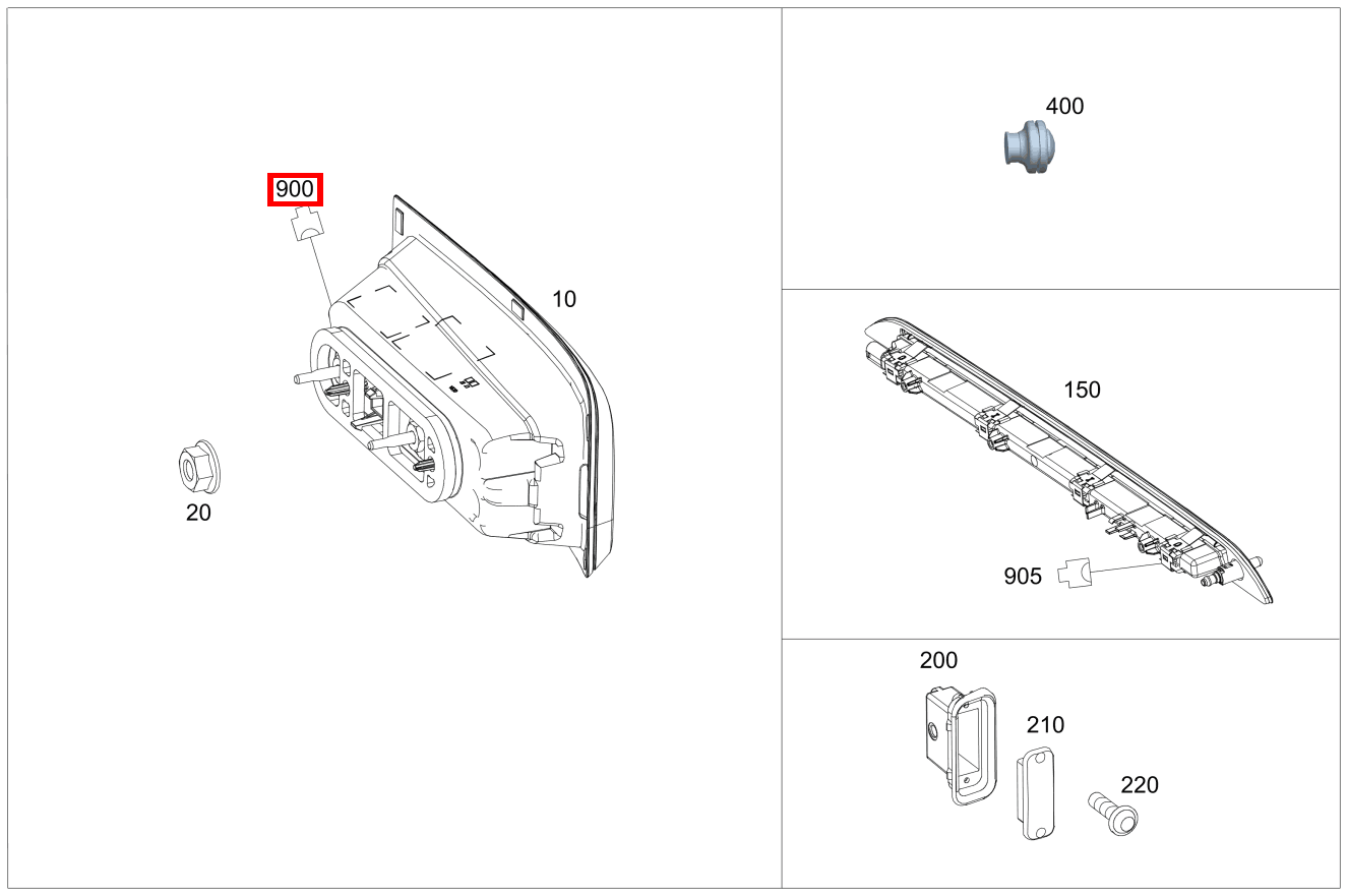 Steckdose Schlussleuchte rechts E4/1; 8-PIN MQS Mercedes-AMG G 63 463 Steckdose Schlussleuchte rechts E4/1; 8-PIN MQS Mercedes-AMG G 63 463