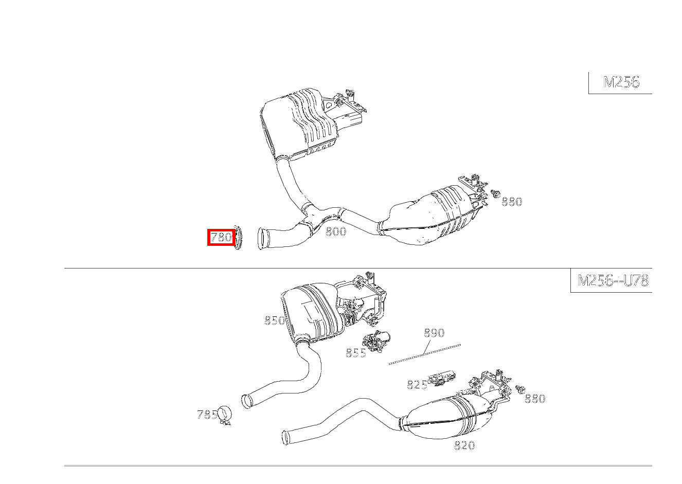 PROFILSCHELLE ABGASANLAGE ABGASLEITUNG VORN AN ABGASLEITUNG HINTEN Mercedes-AMG E 53 4MATIC+ Cabriolet 238