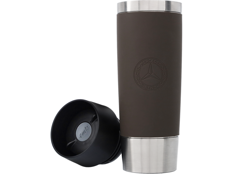 Isolierbecher, 0,5 l braun, Edelstahl/Silikon/Kunststoff, emsa