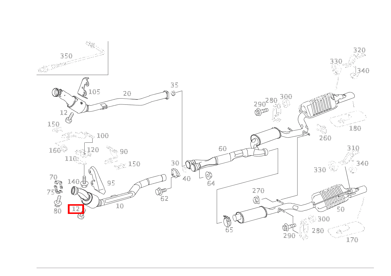 Sechskantschraube VORN; M8X20 S 65 AMG L 220