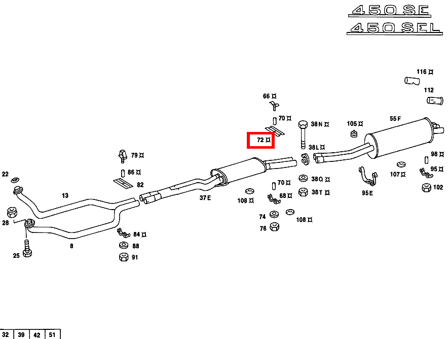 ISOLIERSCHEIBE MITTLERE AUFHAENGUNG 450 SEL 116