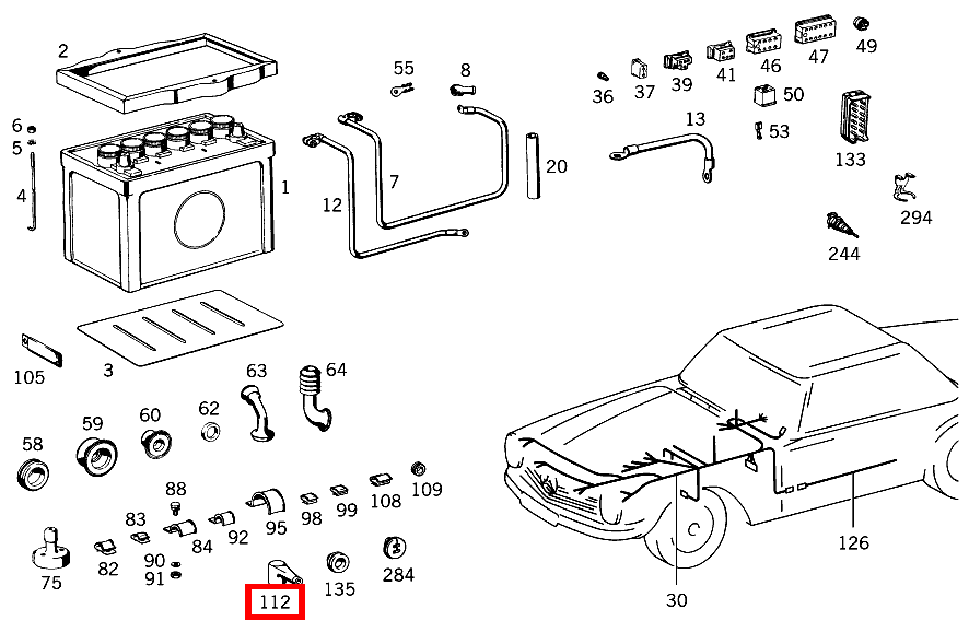 Schutzkappe ELEKTRISCHE LEITUNG AN THERMOZEITSCHALTER SL 280 113