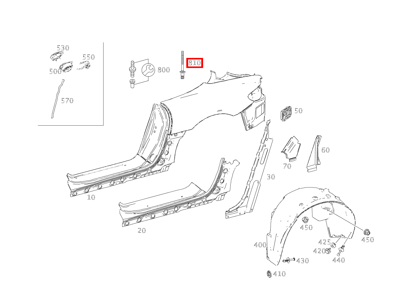 Blindniet 6,4 X 12MM / 1-3,5MM SLS AMG GT Roadster Final Edition 197 Blindniet 6,4 X 12MM / 1-3,5MM SLS AMG GT Roadster Final Edition 197