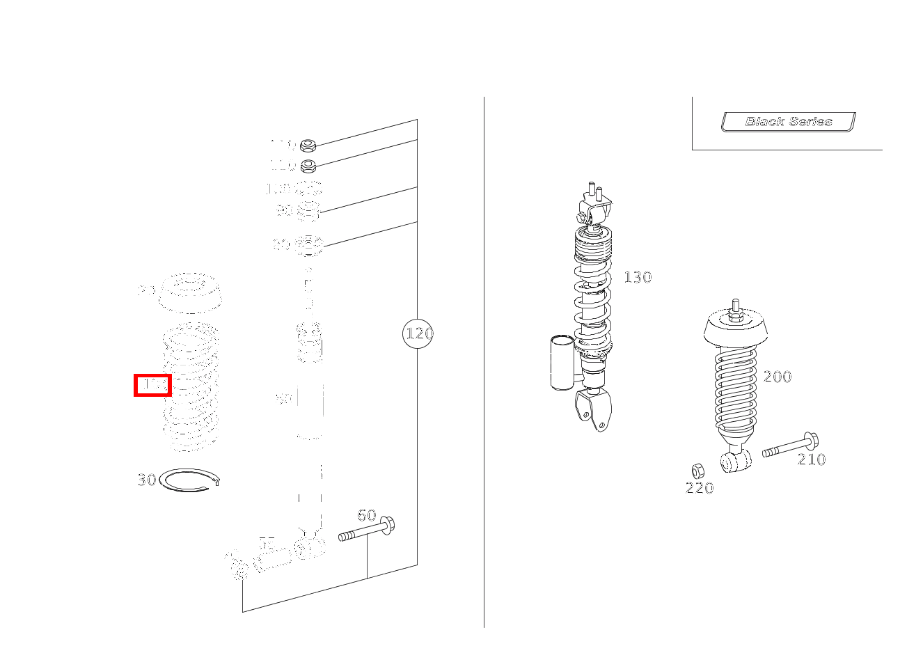 Hinterfeder FARBKENNZEICHNUNG: 3 X BLAU SLK / SLC 172, C 203, E  