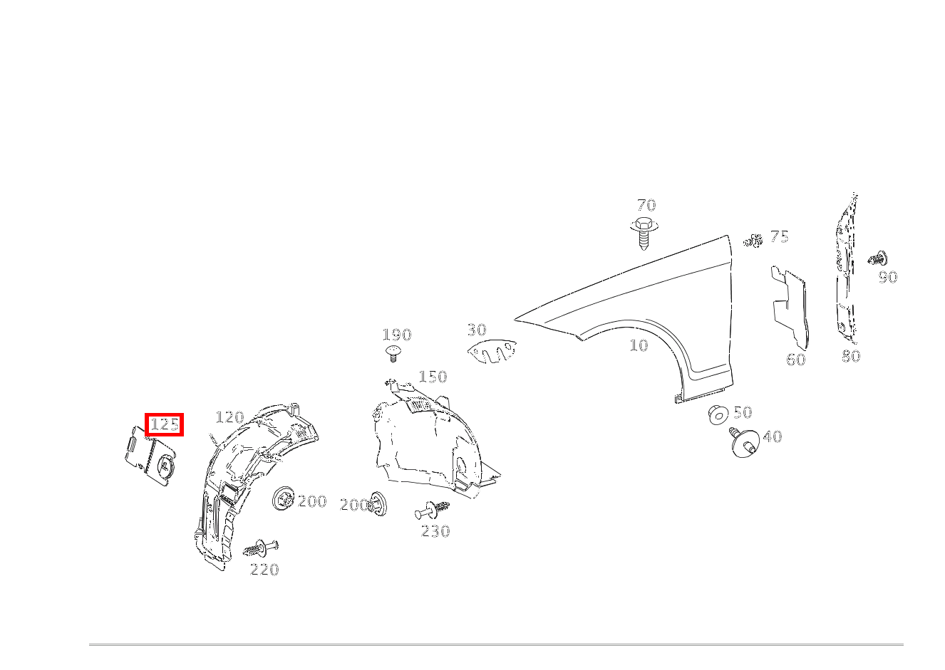 Wartungsklappe RECHTS VORN Mercedes-AMG CLS 53 4MATIC+ 257