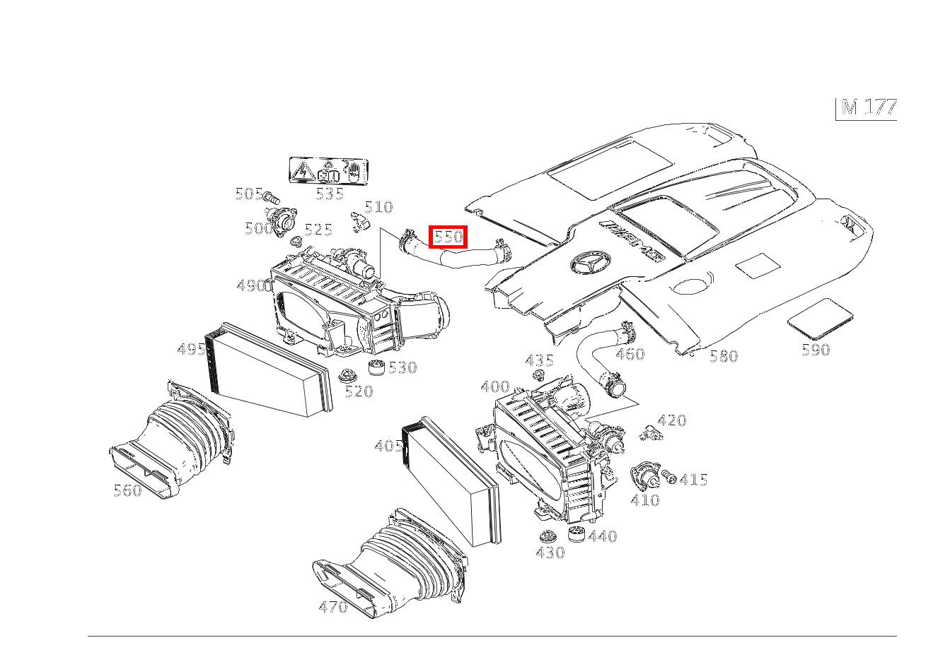 Formschlauch ZWISCHEN MAGNETVENTIL DAEMPFERFILTER UND ABGASTURBOLADER, RECHTS S 63 AMG 4MATIC+ Cabriolet 217