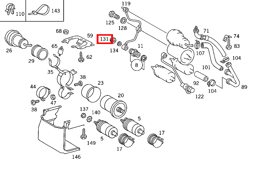 Mutter KRAFTSTOFFPUMPE SLC 107, SE 126, E 210 und weitere kaufen