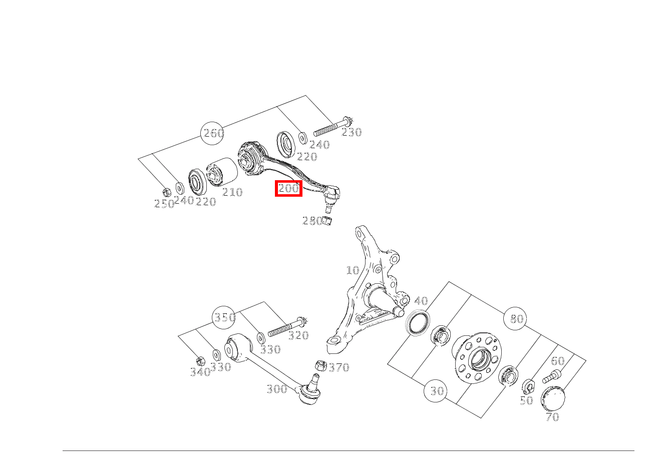 Zugstrebe RECHTS MIT LAGER E 350 d Cabriolet 253