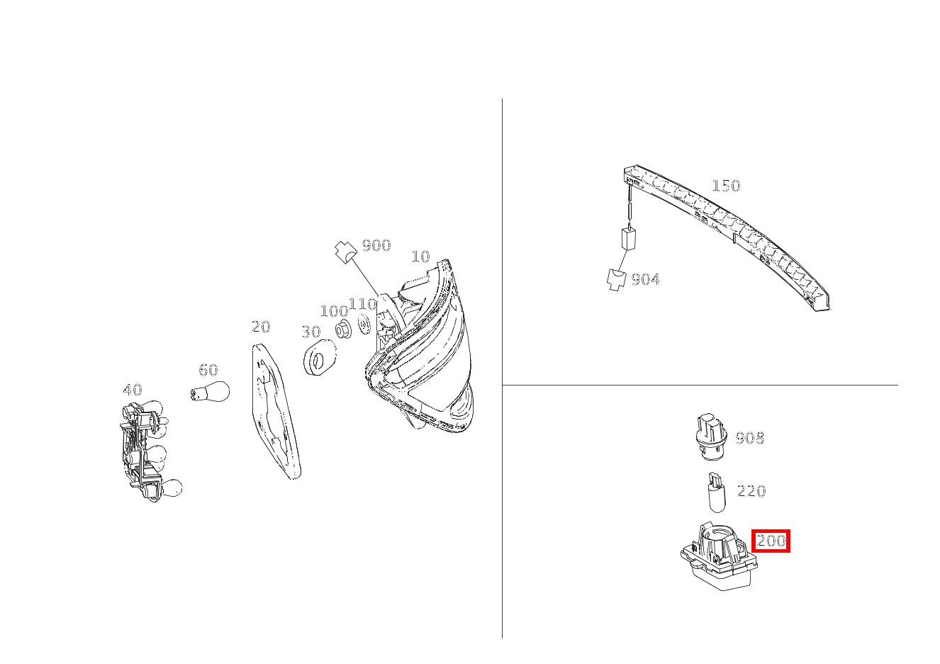 Kennzeichenleuchte KENNZEICHENLEUCHTE C 180 205