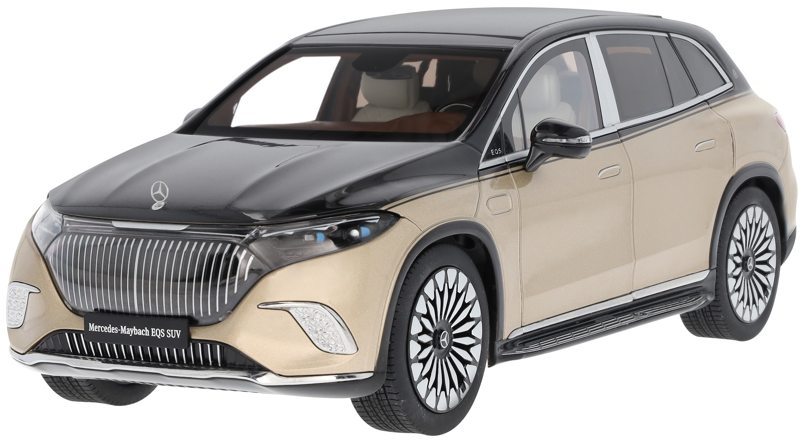 Mercedes-Benz - Mercedes-Maybach EQS 680 SUV, Z296 obsidianschwarz / designo kalaharigold, 1:18