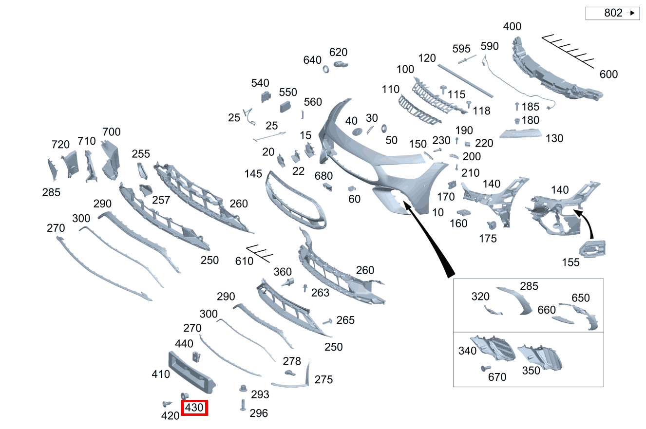 Clipsmutter Befestigung Kennzeichenblende Mercedes-AMG GT 63 S E PERFORMANCE 290 Clipsmutter Befestigung Kennzeichenblende Mercedes-AMG GT 63 S E PERFORMANCE 290