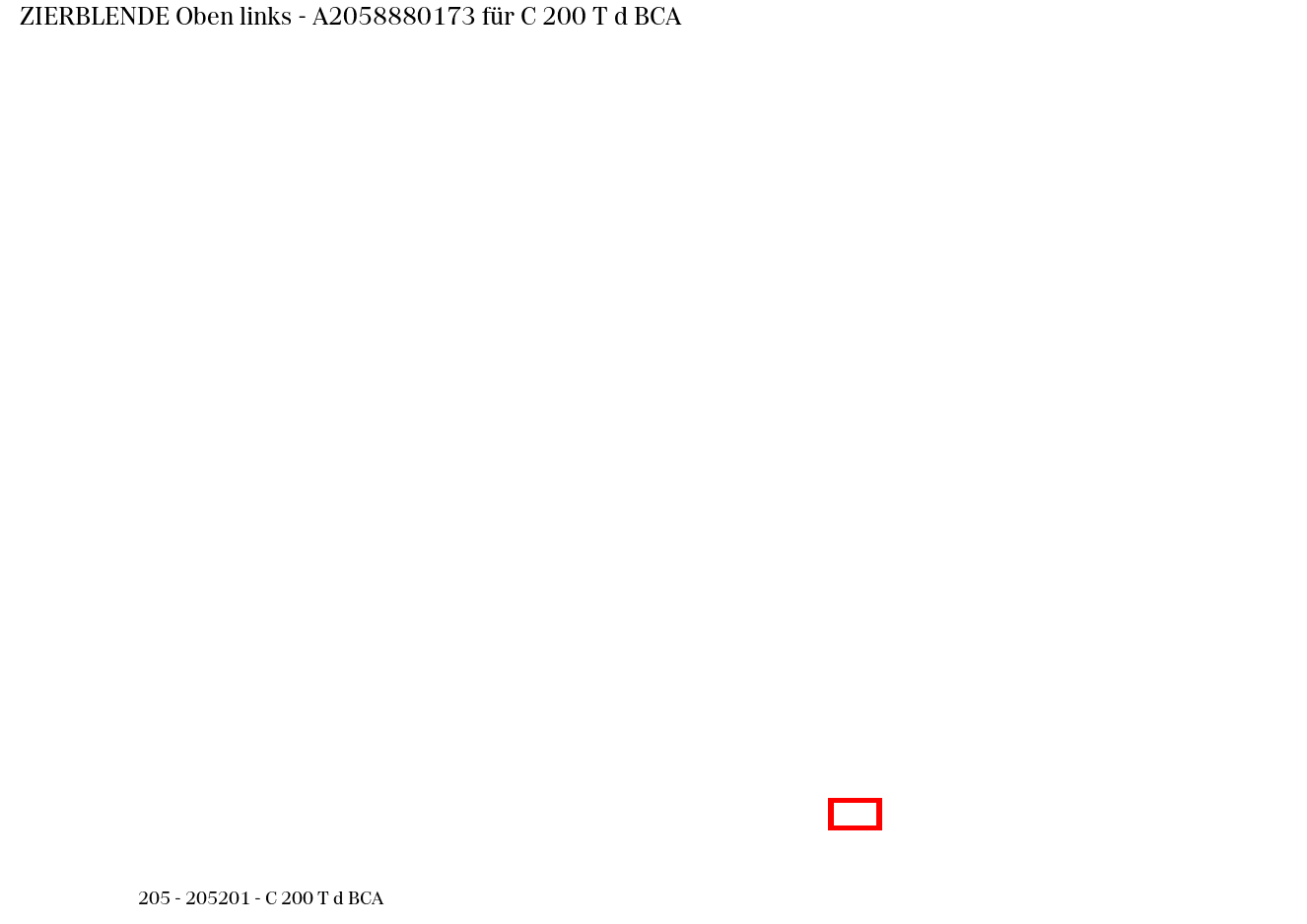 Zierblende Oben links C 200 T d BCA 205