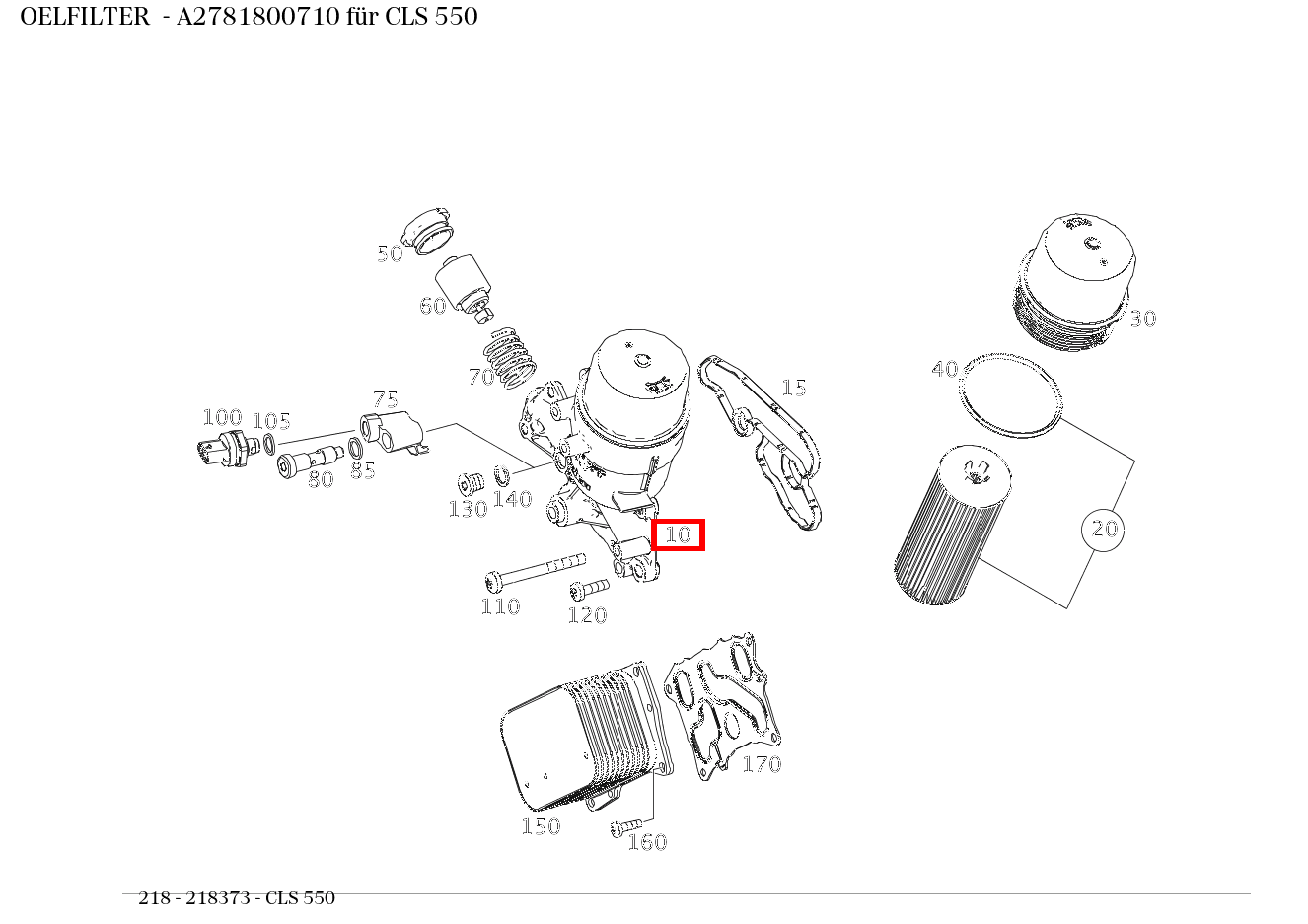 Ölfilter CLS 550 218