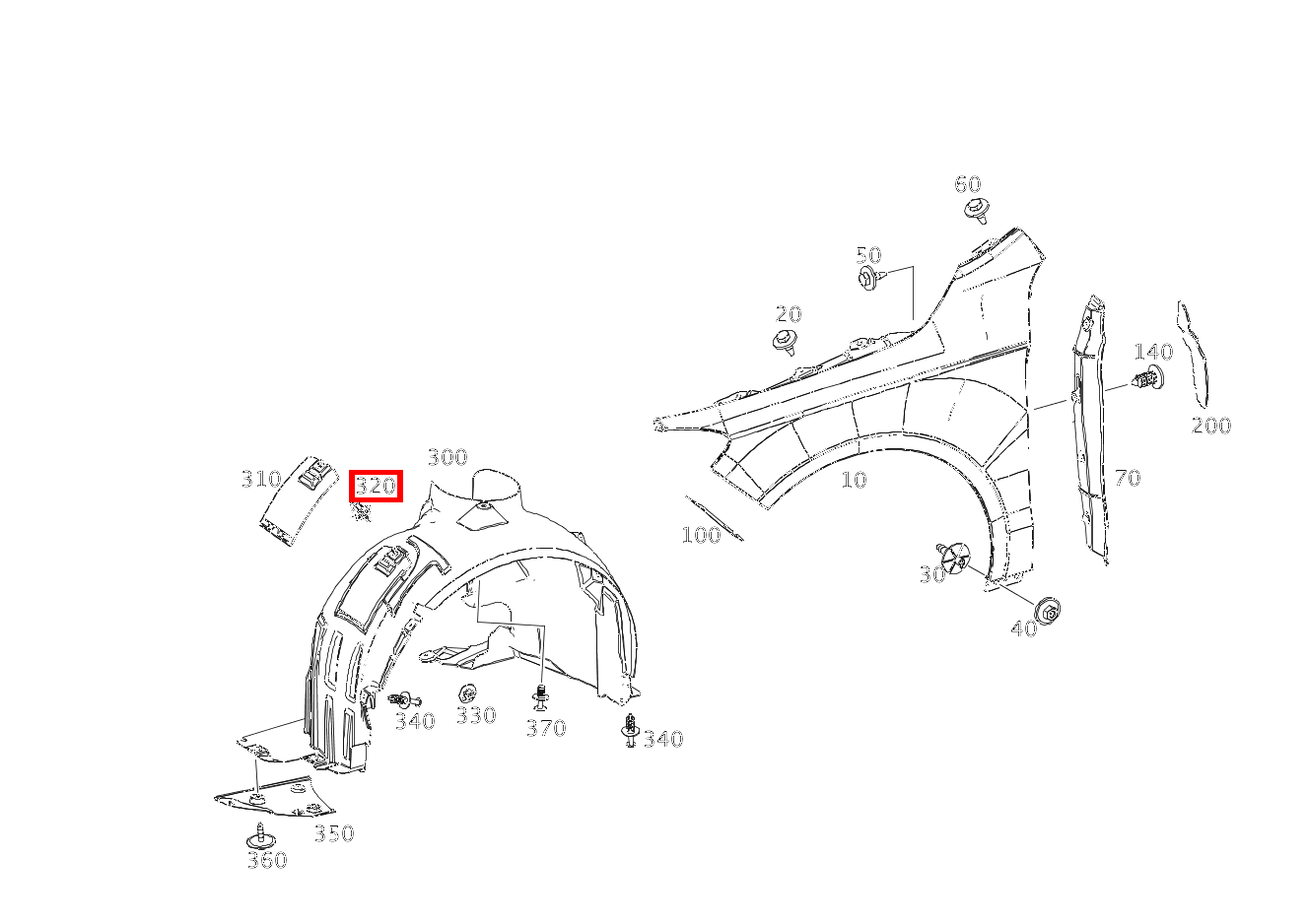 Verschluss RECHTS CLA 250 4MATIC Coupé 117
