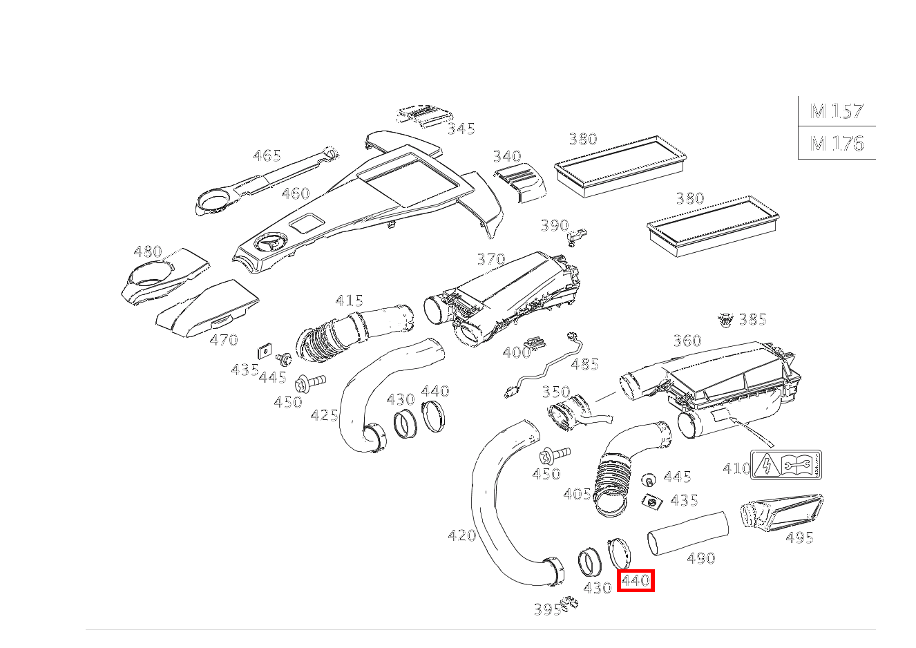 Schlauchschelle REINLUFTLEITUNG AN LADER; 60-80 MM Mercedes-AMG G 63 463