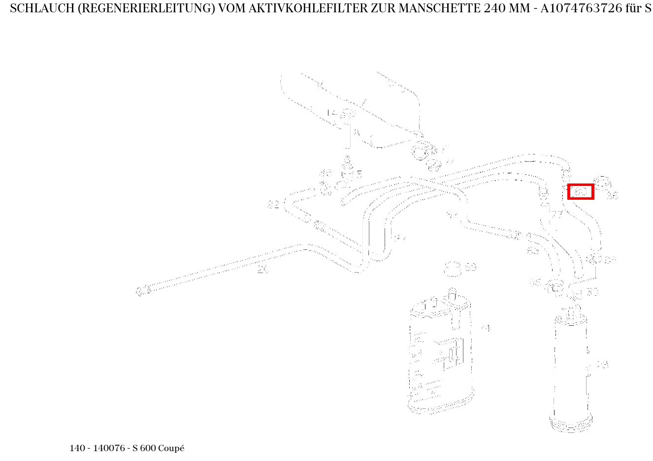 Schlauch REGENERIERLEITUNG ZUM VENTIL 180 MM , , und weitere kaufen