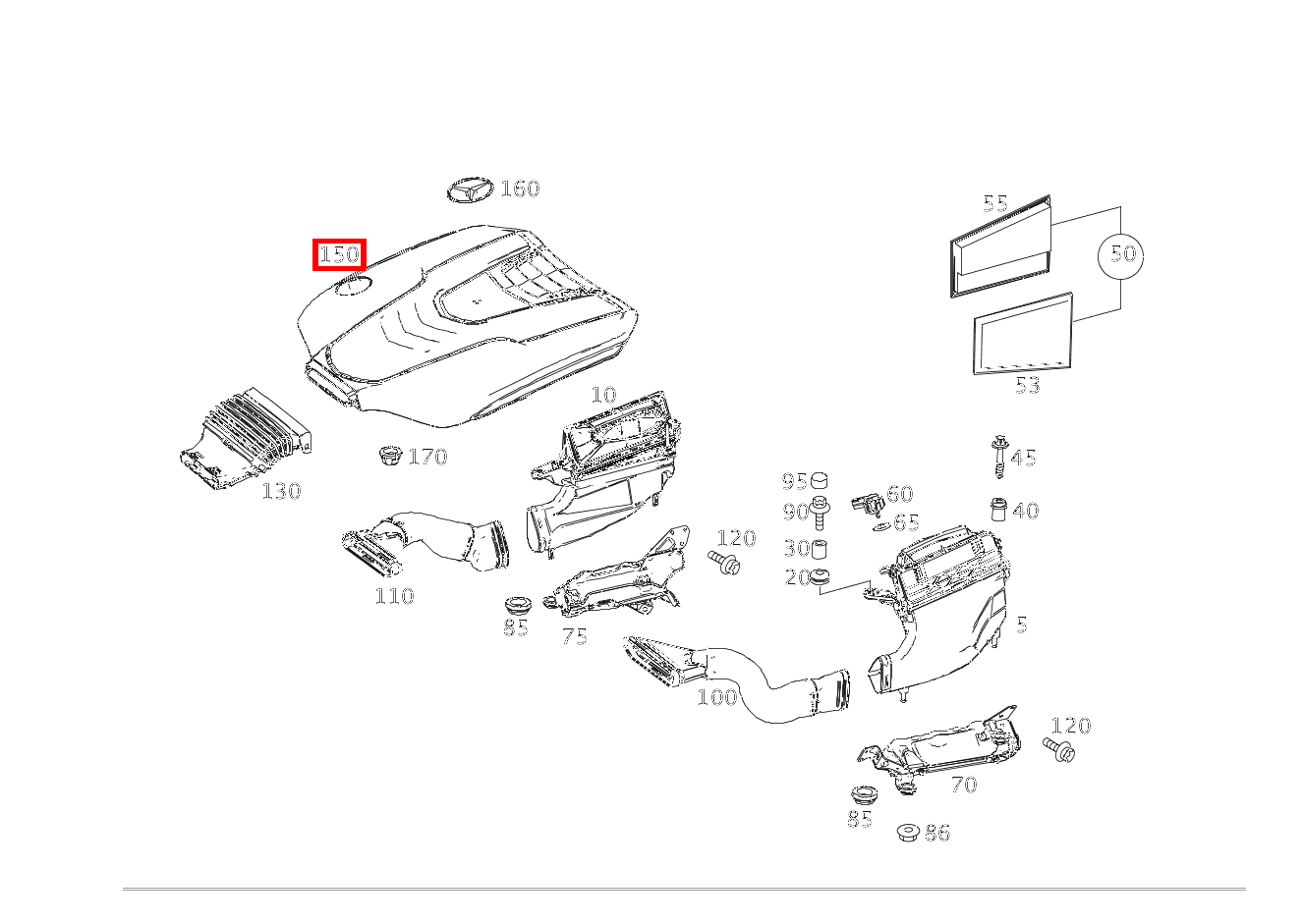Motorabdeckung S 400 d 4MATIC Limousine lang 222 Motorabdeckung S 400 d 4MATIC Limousine lang 222