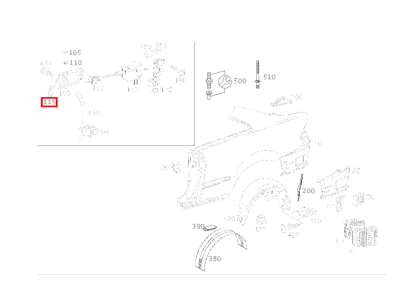 Feder KLAPPE EINFUELLSTUTZEN CLK 55 AMG Coupé 209 Feder KLAPPE EINFUELLSTUTZEN CLK 55 AMG Coupé 209