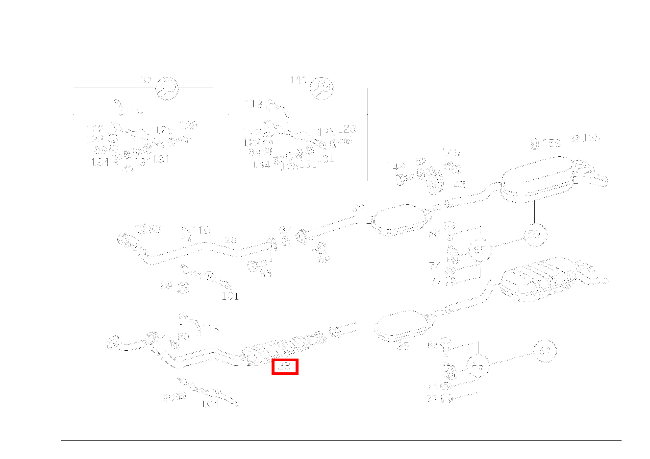 Abgasleitung VORN E 300 D 124