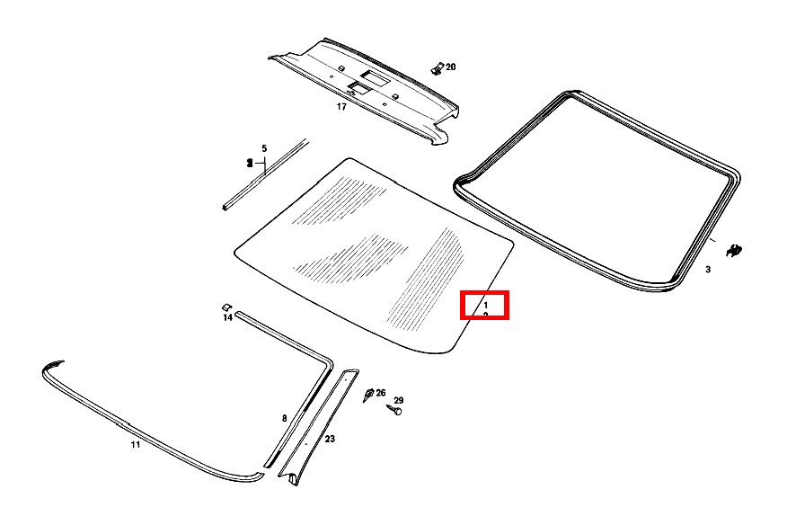 Windschutzscheibe 450 SEL 6.9 116 Windschutzscheibe 450 SEL 6.9 116