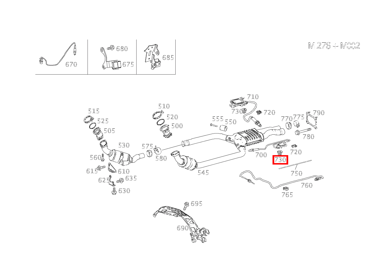 KUNSTSTOFFMUTTER BEFESTIGUNG NOX-SENSOR E 400 T 4MATIC 212